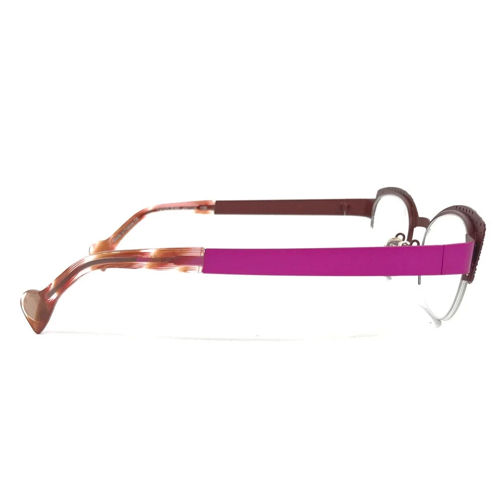 BOZ Eyeglasses Frames ZADIG 8090 Matte Brown Pink Fuchsia 49-19-135